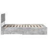 vidaXL Bed Frame Concrete Grey 120 x 190 cm Engineered Wood