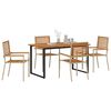 vidaXL Garden Dining Set 5 pcs Beige Solid Acacia Wood
