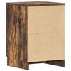 vidaXL Bedside Cabinet Smoked Oak 38x35x56 cm Engineered Wood