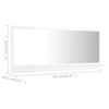 vidaXL Bathroom Mirror High Gloss White 90x10.5x37 cm Engineered Wood