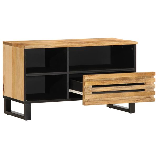 vidaXL TV Cabinet 80x34x46 cm Solid Wood Rough Mango