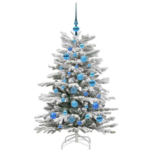 vidaXL Artificial Hinged Christmas Tree White 120 cm PE and PVC