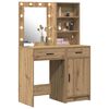 vidaXL Dressing Table Set with Shelf 2 pcs Artisan Oak Engineered Wood