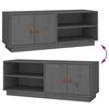 vidaXL TV Cabinet Grey 105x34x40 cm Solid Wood Pine
