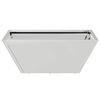 vidaXL Garden Planter Silver 40 x 40 x 15 cm Stainless Steel