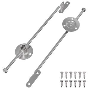 vidaXL Pull Rod Hinge 2 pcs Silver 190 mm Iron
