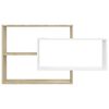vidaXL Wall Shelf White and Sonoma Oak 104x20x58.5 cm Engineered Wood