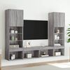 vidaXL 5 Piece TV Wall Units with LED Grey Sonoma Engineered Wood