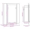 vidaXL LED Bathroom Mirror Cabinet Grey Sonoma 40x12x45 cm Engineered Wood
