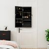 vidaXL Mirror Jewellery Cabinet with LED Lights Wall Mounted Black
