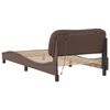 vidaXL Bed Frame with LED without Mattress "Hvar" Brown 100x200 cm