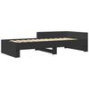 vidaXL Bed Frame without Mattress Black 75x190 cm Small Single Engineered Wood