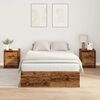vidaXL Storage Bed Frame Old Wood 120 x 200 cm Engineered Wood