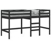 vidaXL Kids' Loft Bed without Mattress with Ladder Black 80x200 cm