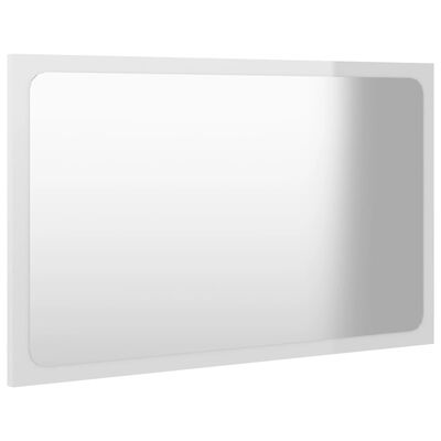 vidaXL Bathroom Mirror High Gloss White 60x1.5x37 cm Engineered Wood