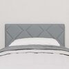 vidaXL Headboard with LED Strip Lights Light Grey 80 cm Fabric