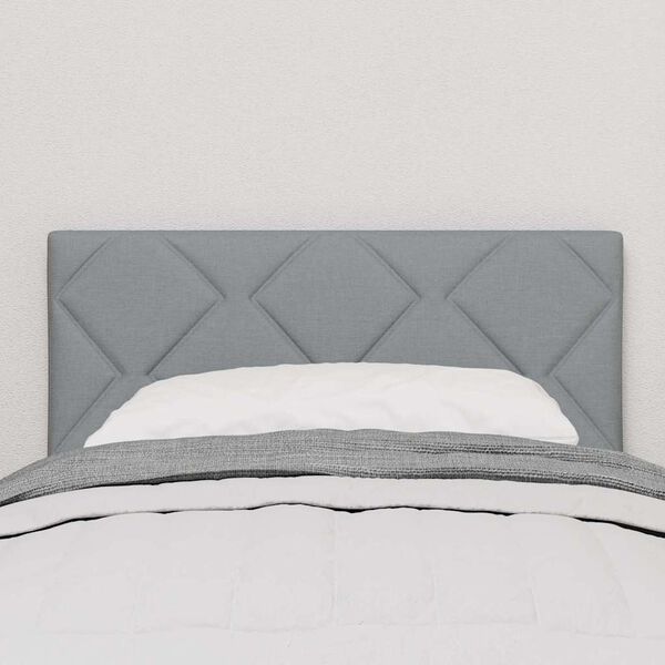 vidaXL Headboard with LED Strip Lights Light Grey 80 cm Fabric