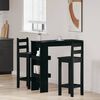 vidaXL Wall Bar Table Black Oak 102 x 45 x 103.5 cm Engineered Wood