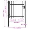 vidaXL Door Fence Gate Boxtel with Spear Top 100x75 cm