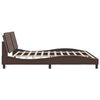vidaXL Bed Frame without Mattress "Zadar" Brown 200x200 cm Faux Leather