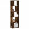 vidaXL Bookcase 5-Tier Smoked Oak 45x23.5x162.5 cm Engineered Wood