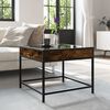vidaXL Coffee Table with Infinity LED Smoked Oak 50x50x41 cm