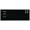 vidaXL Wall-mounted Magnetic Board Black 80x30 cm Tempered Glass