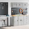 vidaXL Garage Cabinets 2 pcs Concrete Grey Engineered Wood