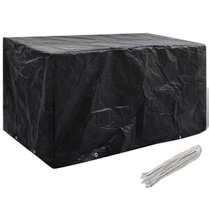 vidaXL Garden Furniture Cover | Black | Polyethylene | 180 x 70 x 90 cm