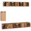vidaXL Wall TV Cabinet Wall-mounted 3 pcs Old Wood Engineered Wood