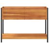 vidaXL Garden Planter with Shelf 110x45x80 cm Solid Wood Acacia and Steel