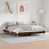 vidaXL Bed Frame without Mattress Smoked Oak 150x200 cm King Size Engineered Wood
