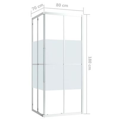 vidaXL Shower Cabin ESG 80x70x180 cm