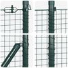 vidaXL Fence Post Green 10 x 1.6 m (25 x 25 mm mesh) Steel and PVC