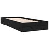 vidaXL Bed Frame without Mattress Black Solid Wood 75x190 cm Small Single