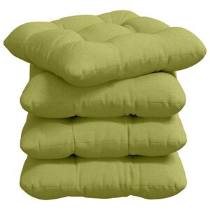 vidaXL Seat Cushions 4 pcs Light Green 45 x 45 x 12 cm Fabric