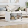 vidaXL Coffee Table with Glass Doors White 68x50x42 cm