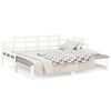 vidaXL Pull-out Day Bed without Mattress White Solid Wood Pine 2x cm