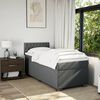 vidaXL Box Spring Bed with Mattress Dark Grey 100x200 cm Fabric
