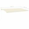 vidaXL Manual Retractable Awning with Posts 6x3 m Cream