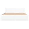 vidaXL Bed Frame with Headboard without Mattress White 150x200 cm King Size