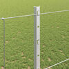 vidaXL Fence with Post Silver 1.2 x 25 m Steel