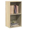 vidaXL 2-Tier Book Cabinet Sonoma Oak 40x30x76.5 cm Engineered Wood