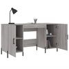 vidaXL Desk Grey Sonoma 140x50x75 cm Engineered Wood