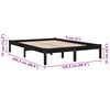 vidaXL Bed Frame without Mattress Black Solid Wood 120x200 cm