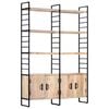 vidaXL 4-Tier Bookcase 124x30x180 cm Solid Mango Wood