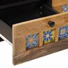 vidaXL TV Cabinet with Drawer Natural 70 x 33 x 46 cm Solid Mango Wood