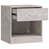 vidaXL Bedside Cabinets 2 pcs with Drawer Concrete Grey