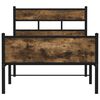 vidaXL Bed Frame without Mattress Smoked Oak 90x200 cm Engineered Wood