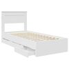 vidaXL Bed Frame with Drawer White 90 x 190 cm Engineer Wood